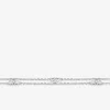 Bracelet double chaîne argent 925‰ rhodié et motifs rectangulaires oxydes de zirconium SO OR