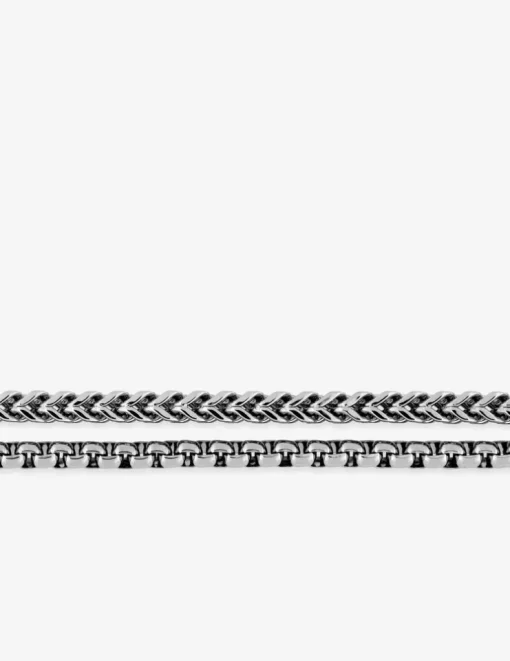 Bracelet double chaînes en acier SO OR