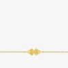 Bracelet double feuille or jaune 750‰ SO OR
