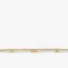 Bracelet double rang acier doré et cristal synthétique blanc SO OR