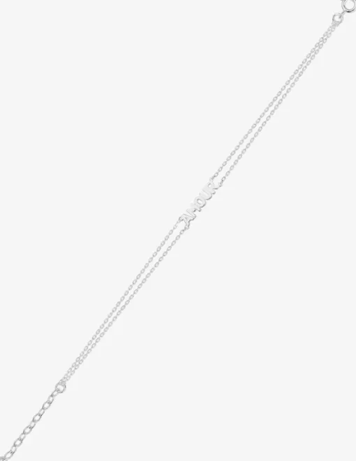 Bracelet double rang AMOUR argent 925‰ rhodié SO OR