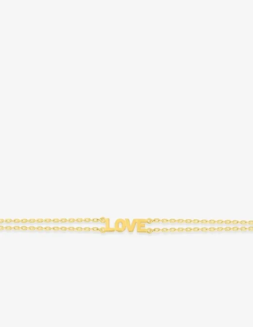 Bracelet double rang LOVE plaqué or SO OR