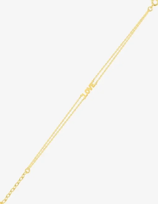Bracelet double rang LOVE plaqué or SO OR