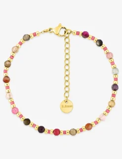 Bracelet en acier, cristaux synthétiques et boules de verre SO OR