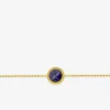 Bracelet en acier doré avec lapis-lazuli bleu 19 cm SO OR