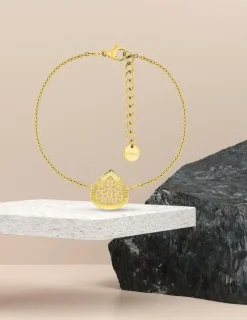 Bracelet en acier doré avec motif ajouré SO OR