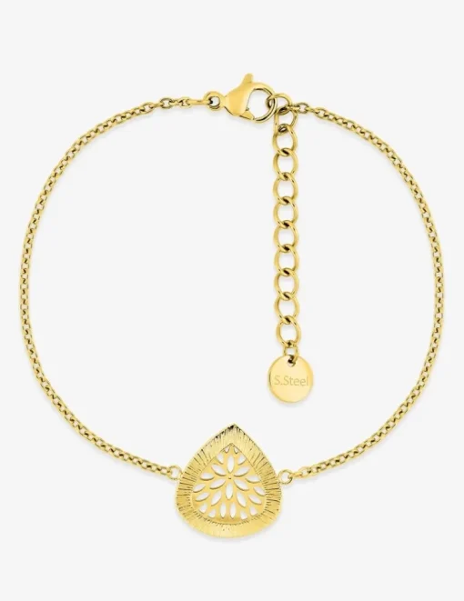 Bracelet en acier doré avec motif ajouré SO OR
