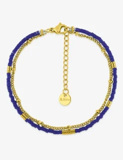Bracelet en acier doré avec cristaux synthétiques SO OR