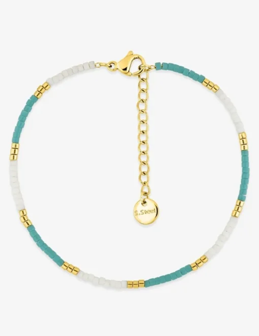 Bracelet en acier doré, cristal blanc SO OR