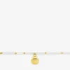 Bracelet en acier doré, cristal blanc synthétique et breloque coquillage SO OR