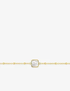 Bracelet en acier doré et nacre blanc SO OR