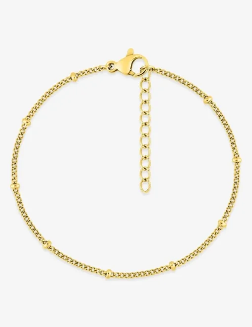 Bracelet en acier doré maille gourmette avec motif répétitif SO OR