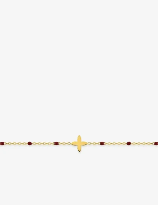 Bracelet en acier doré, motif fantaisie et résine laquée SO OR