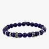 Bracelet en acier et agates bleues SO OR