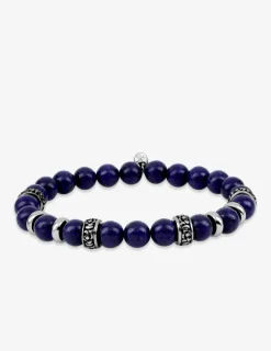 Bracelet en acier et agates bleues SO OR