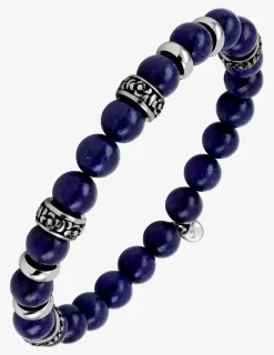 Bracelet en acier et agates bleues SO OR