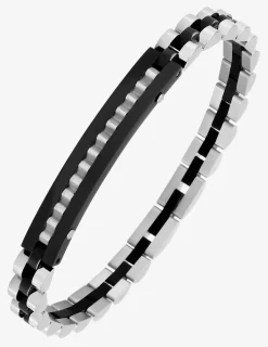 Bracelet en acier noir et gris SO OR
