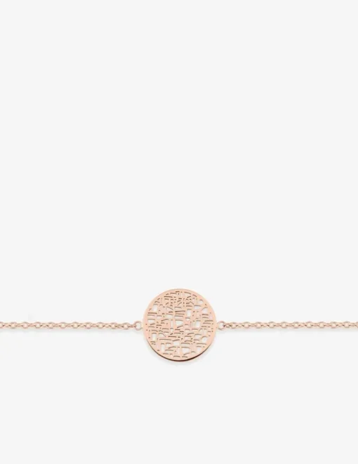 Bracelet en acier rose, motif arbre de vie SO OR