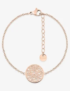 Bracelet en acier rose, motif arbre de vie SO OR