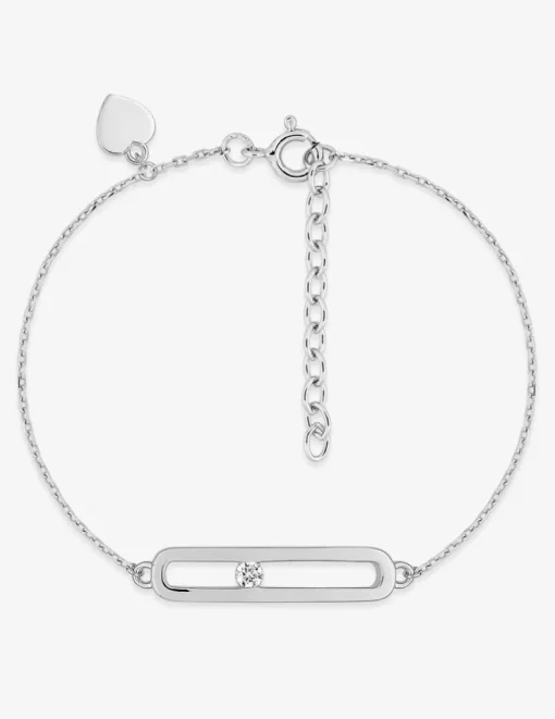 Bracelet en argent 925 ‰ rhodié et oxyde de zirconium SO OR