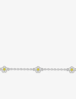 Bracelet en argent 925 ‰ rhodié avec motifs répétitifs en forme de fleur SO OR