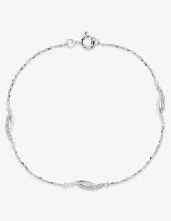Bracelet en argent 925 ‰ rhodié et oxydes de zirconium SO OR