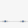 Bracelet en argent 925 ‰ rhodié avec oxydes de zirconium bleus et blancs SO OR