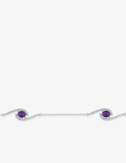 Bracelet en argent 925 ‰ rhodié avec oxydes de zirconium bicolores SO OR