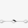 Bracelet en argent 925 ‰ rhodié, oxydes de zirconium noirs et blancs SO OR