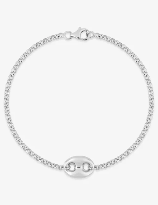 Bracelet en argent 925 ‰ rhodié avec motif grain de café SO OR