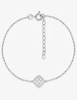 Bracelet en argent 925 ‰ rhodié avec motif losange SO OR
