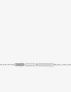 Bracelet en argent 925 ‰ souple avec oxyde de zirconium SO OR