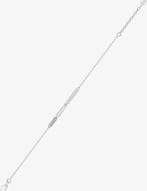 Bracelet en argent 925 ‰ souple avec oxyde de zirconium SO OR