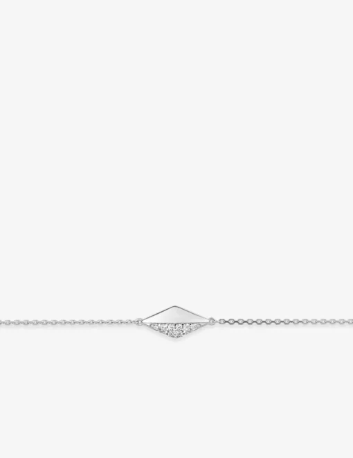 Bracelet en argent 925‰ rhodié et oxydes de zirconium blancs SO OR