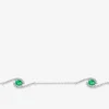 Bracelet en argent 925‰ rhodié et oxydes de zirconium verts SO OR