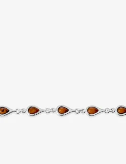 Bracelet en argent 925‰ rhodié et ambre SO OR