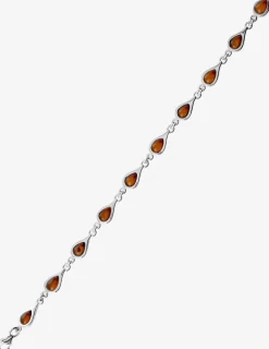 Bracelet en argent 925‰ rhodié et ambre SO OR