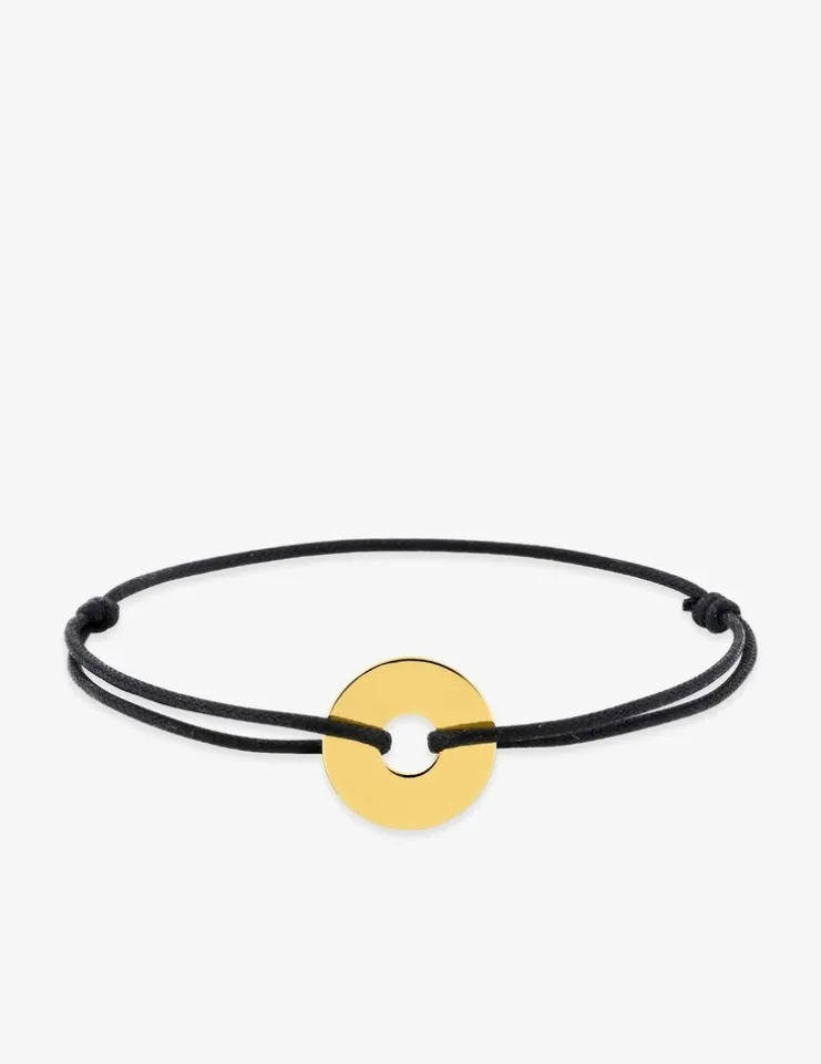 Bracelet en corde avec cercle plaqué or SO OR