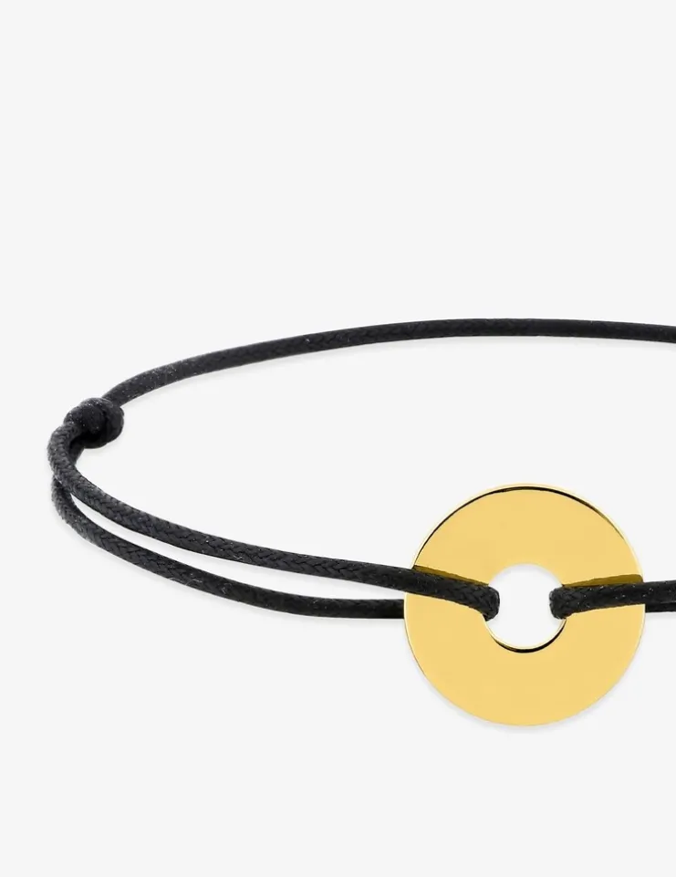 Bracelet en corde avec cercle plaqué or SO OR