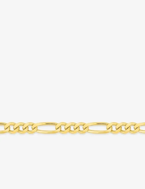 Bracelet en or 375 ‰ et maille figaro plate SO OR