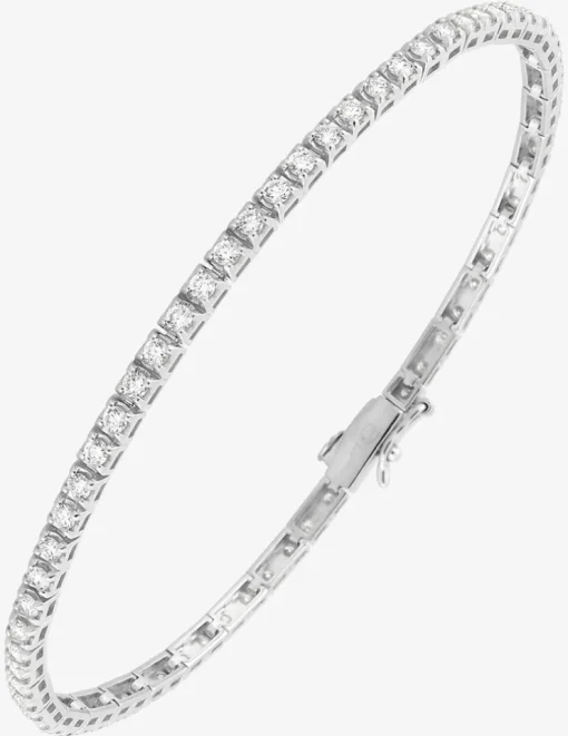 Bracelet en or blanc 375 ‰, diamants synthétiques 1,54 ct SO OR