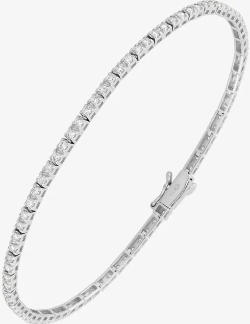 Bracelet en or blanc 375 ‰, diamants synthétiques 1,04 ct SO OR