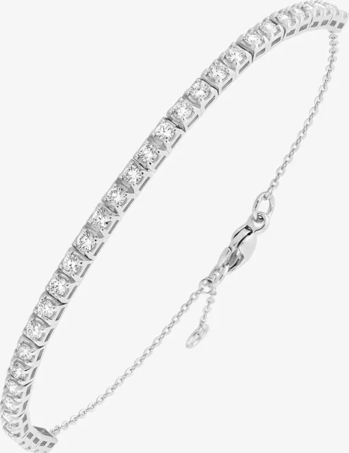 Bracelet en or blanc 375 ‰ et diamants synthétiques 1,00 ct SO OR