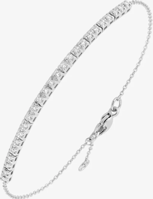 Bracelet en or blanc 375‰ avec 25 diamants synthétiques 0,25 ct F-VS SO OR