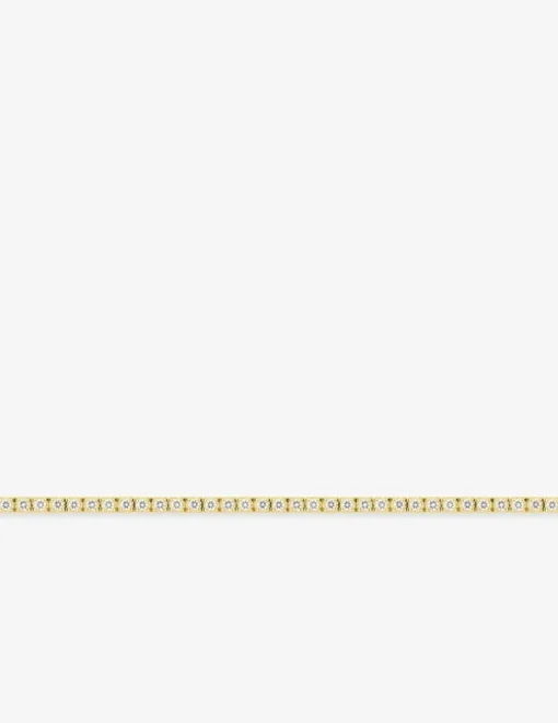 Bracelet en or jaune 375 ‰ et diamants synthétiques 1,04 ct maille tennis SO OR