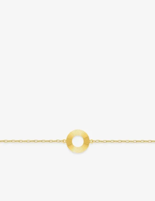 Bracelet en or jaune 375 ‰, motif rond SO OR