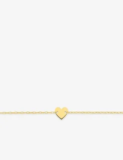 Bracelet en or jaune 375 ‰, motif cœur SO OR