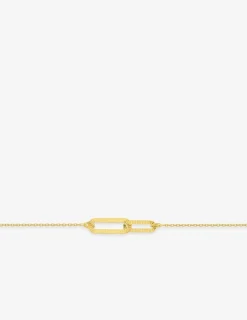 Bracelet en or jaune 375 ‰, ovales entrelacés SO OR