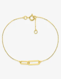 Bracelet en or jaune 375 ‰, ovales entrelacés SO OR