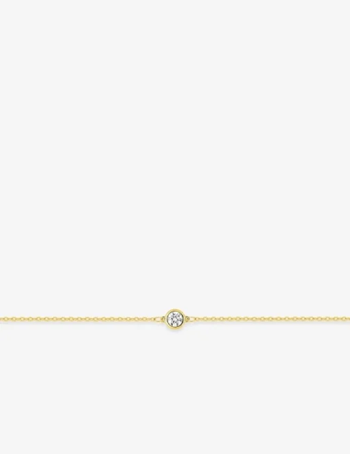 Bracelet en or jaune 375‰ avec diamant synthétique 0,12 ct F-VS SO OR